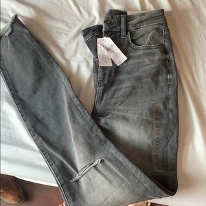 Grey Jeggings with Slit